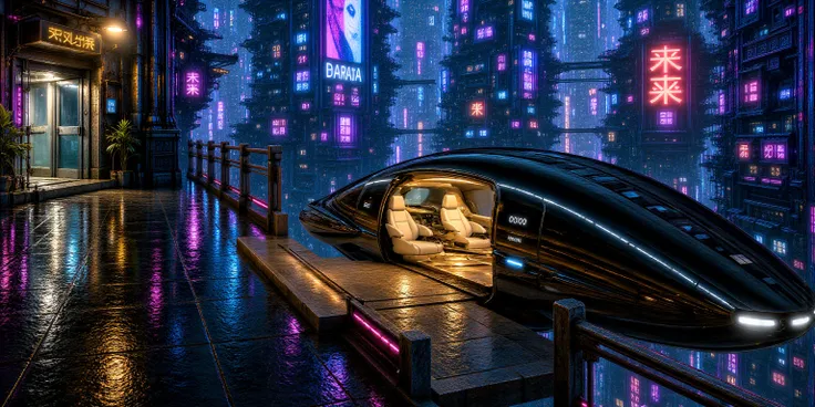 Cyberpunk Glider City