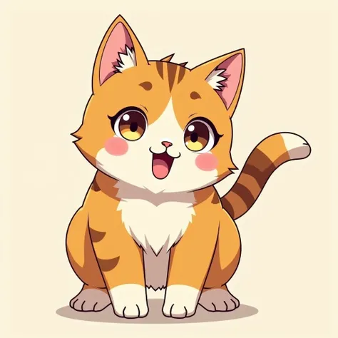 Anime Half Anthro Cat — anime style half-anthropomorphic feline character