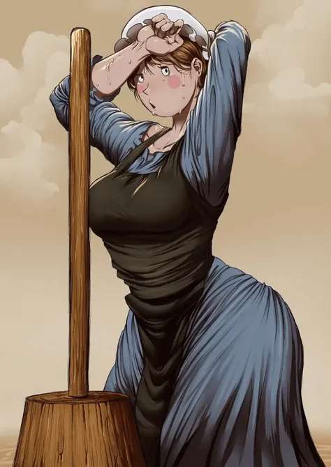 Hardworking Amish Woman