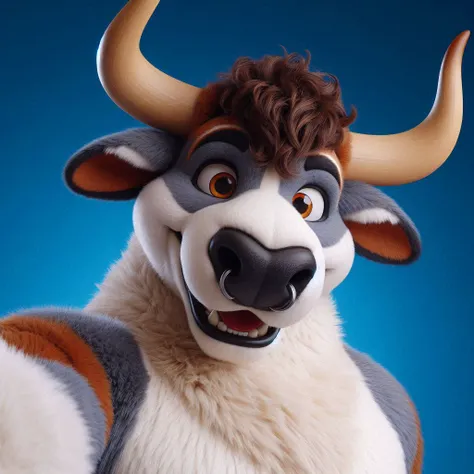 Furry bull