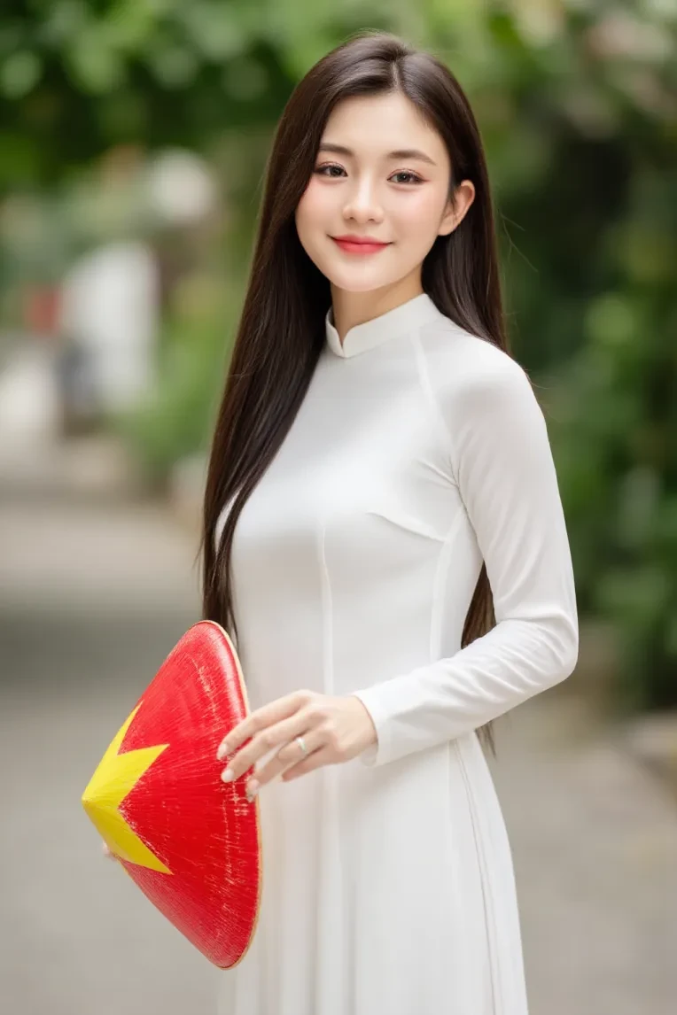 Ao dai ban do Viet