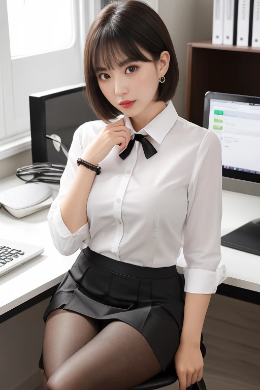 Office lady with beautiful legs1