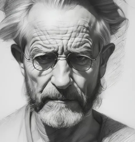 Sketch Art V.2 - Old Man - Less Contrast