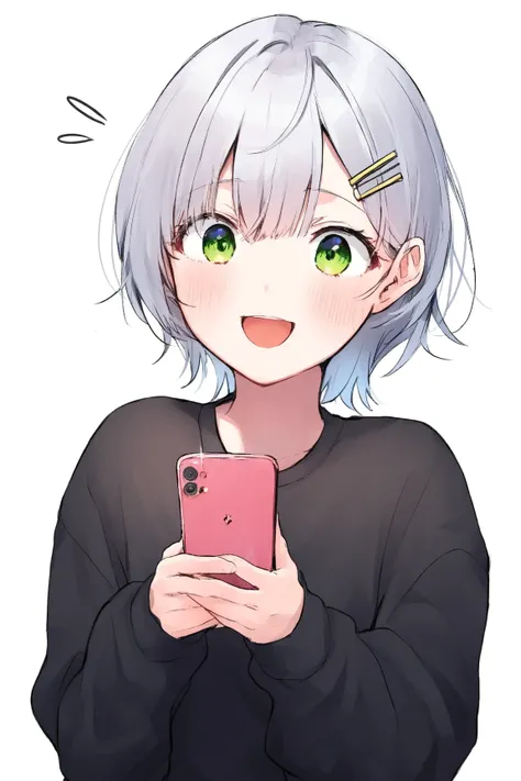 silver short hair girlfriend