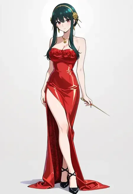 Yor Red Gown illust