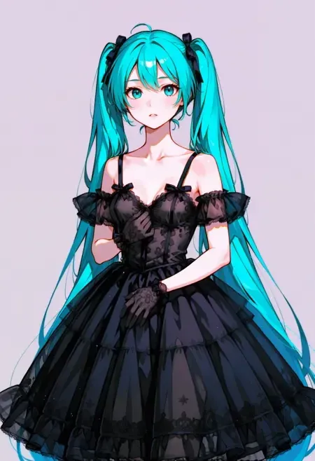 Gothic Tulle Dress illust
