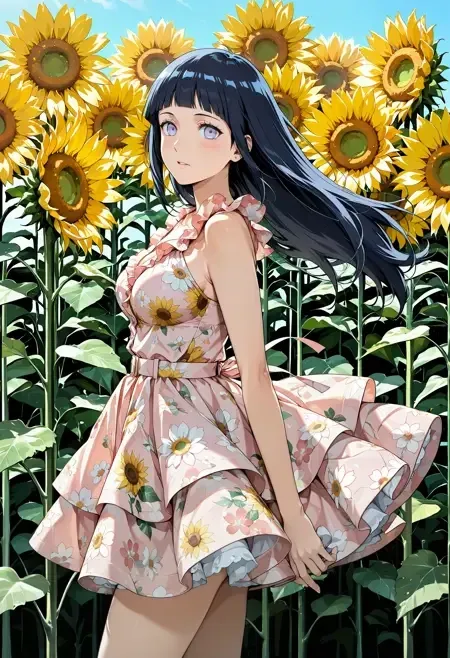 Ruffle A-Line Mini Dress illust