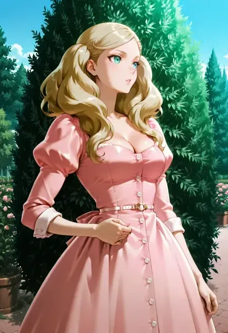 Le Palais Pink Puff Sleeve Dress illust