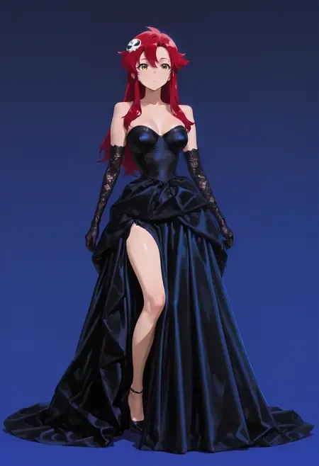 Side Slit Satin Gown illust