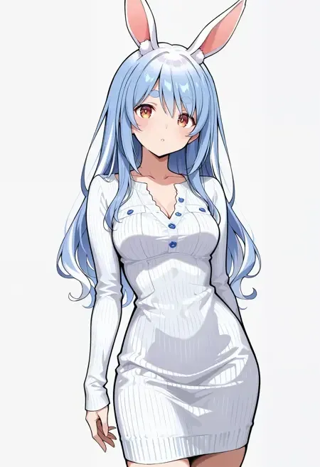 Ribbed Knit T-Shirt Dress illust