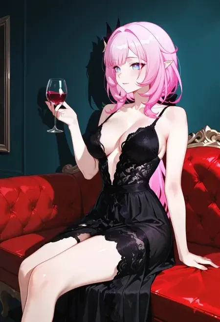 High-Low Lace Dress illust
