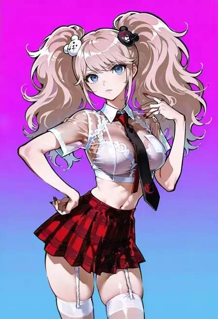 School Girl Costumes - White  illust
