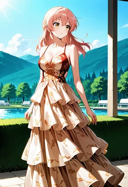 Anewsta Spaghetti Strap Backless Dress illust
