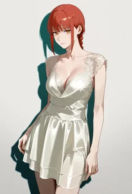 Aloruh Satin Lace Mini Dress illust