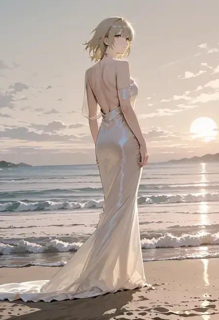 Opulessa Beach Fairycore Wedding Dress illust