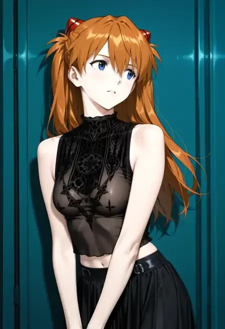 Gothic Gyaru Sheer Top illust