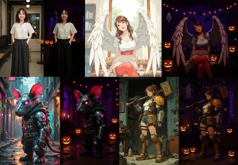 把背景設置為萬聖節風格！