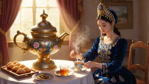 perempuan dalam pakaian tradisional Tatar