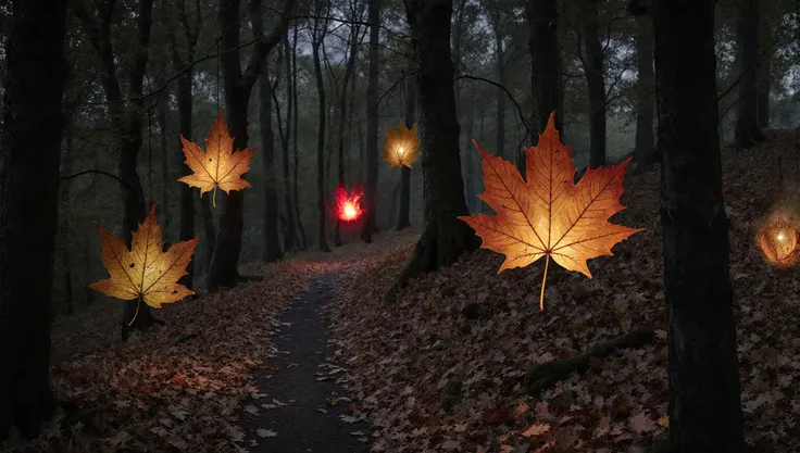 forest on the slope of a hill.