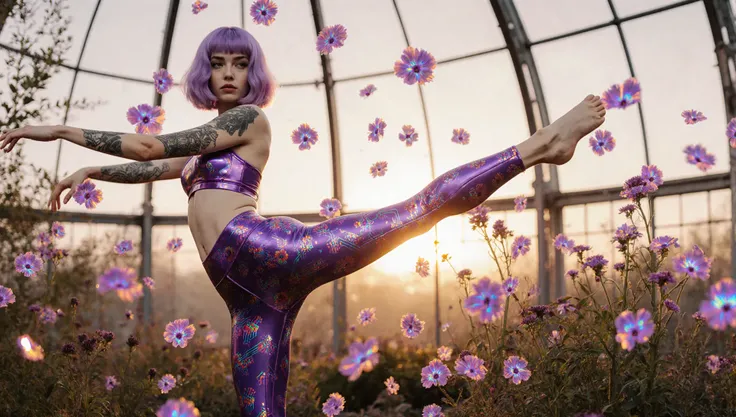 Retro-futuristic garden