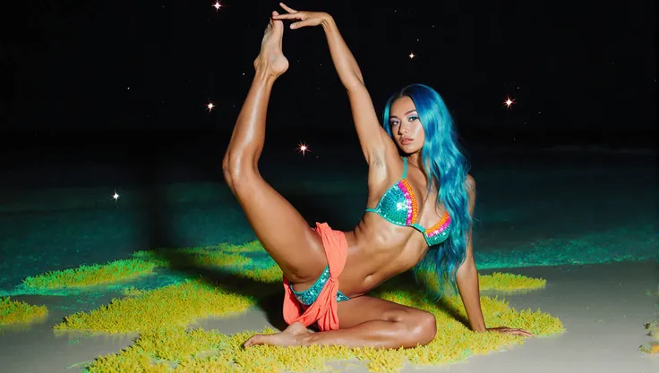 neon colors + split with lift