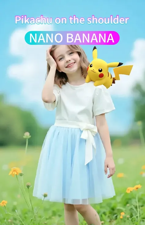 Pikachu workflow on Nano Banana's shoulder