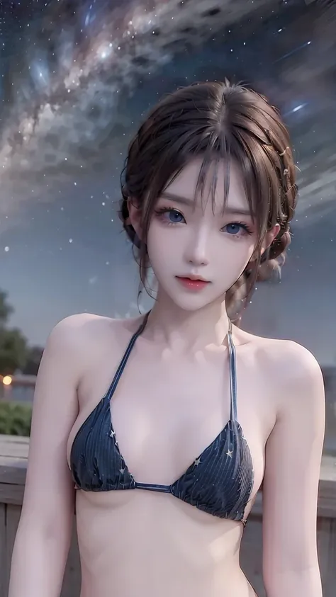 藍灰深海微光條紋三角泳衣 2025_9_24