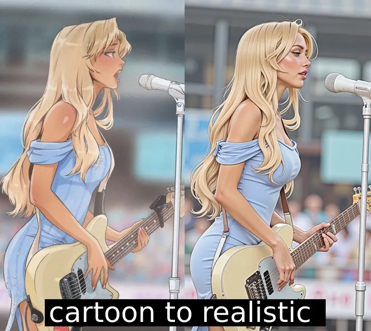 Cartoon zu realistischem Bild zu Bild