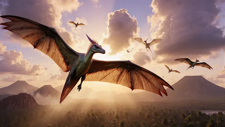 Schwarm von Flugsauriern