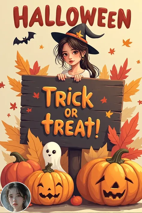 Poster bergaya Halloween