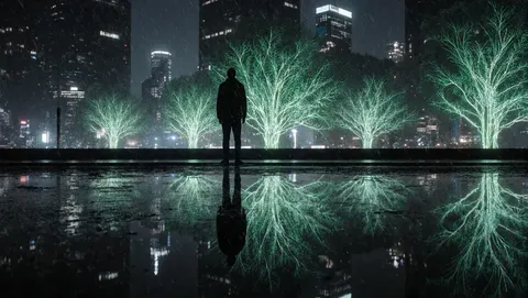 plataforma com iluminação de néon