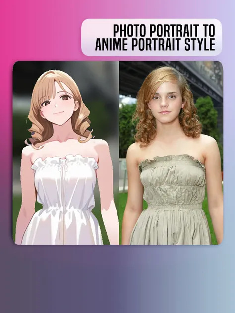 アニメスタイルのインペイントポートレート