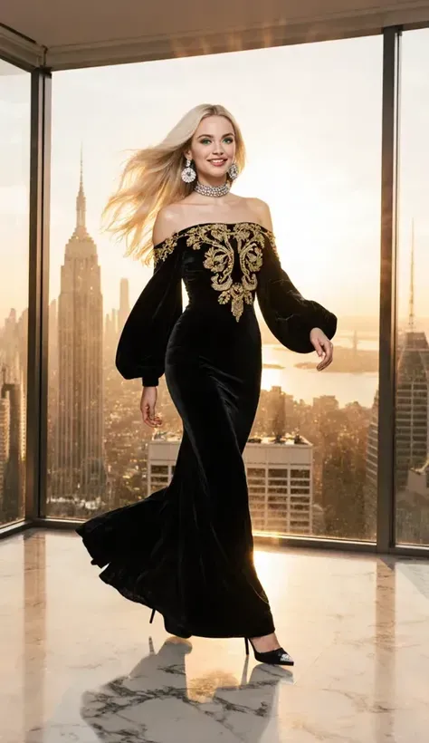 hermosa mujer joven y de élite