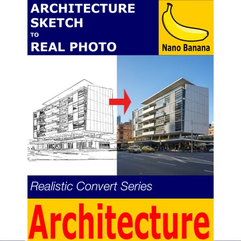 Architekturskizze zu Echtfoto