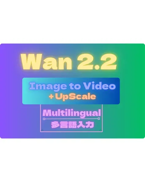 Wan2.Konversi Gambar Video（Upscale、Prompt multi-bahasa）