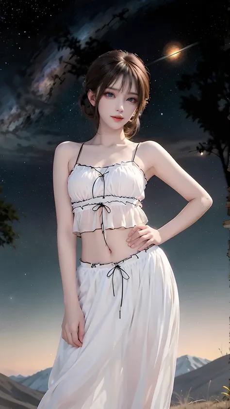 白色黑邊雪紡細肩帶套裝 2025_10_6
