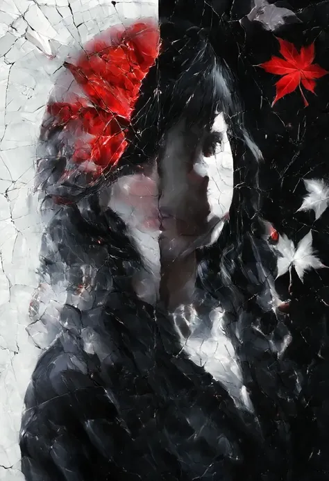 قطعة فن مكسورة ينغ يانغ