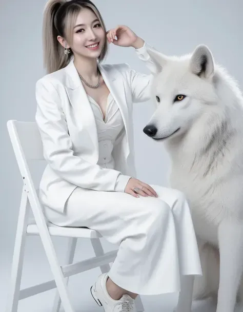 Weißer Wolf und Ruhe