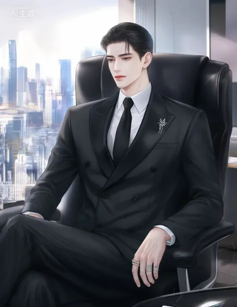Qwen-image-DQ-男生氛围感霸总头像 1.0