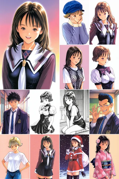 5 in 1，《I''S》 Katsura Masakazu/桂正和，Yoshizuki Iori/苇月伊织- Artist Style illustrious XL_v1.0