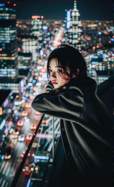 Moody portrait bokeh (Z Image)