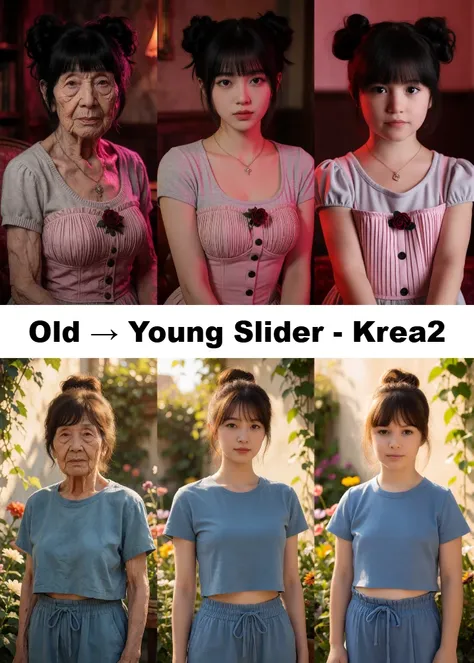 🎖️SKP - Old to Young 🎚️ Age Slider Krea2 V1