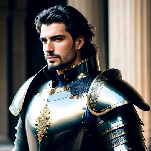 modelshoot style, (extremely detailed CG unity 8k wallpaper), full shot body photo of the most beautiful artwork in the world, medieval armor, latin men,professional majestic oil painting, Antonio Moro, trending on ArtStation, trending on CGSociety, Intric...