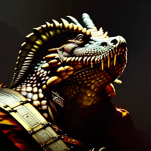 portrait of a ancient rome beaver dragonborn_person, fantasy, realistic, volumetric lighting, concept art, matte, brush stroke s...