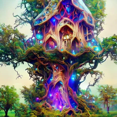 discostyle, magical house in a tree