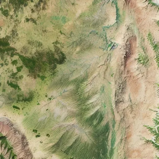 satellite image of oeax location, mapsatimageeu, (gamelandscapeheightmap512:0.5), cost, ((ocean)), mesa, hills, rivers,