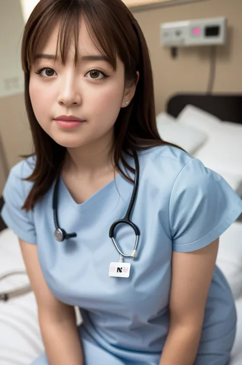 nikon RAW photo,8 k,Fujifilm XT3,masterpiece, best quality, 1girl,solo,realistic, photorealistic,ultra detailed,
1girl, full body, (nurse), hospital bed, nurse_uniform,
<lora:hipoly_3dcg_v7-epoch-000012:0.2> ,<lora:cutegirl2:1>,  full-face blush,