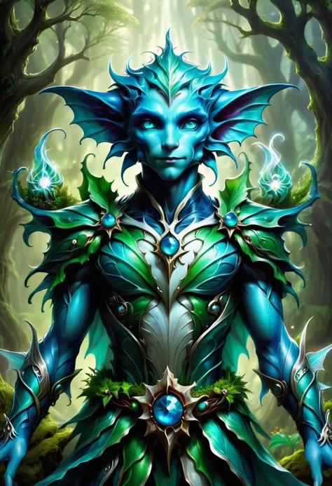 hyper detailed masterpiece, dynamic, awesome quality, cute strom elf, lich, Ethereal guardian of nature,  aspect of natural elements, deeply connected with the environment,  balance and harmony, protector of sacred places, cheerful,uncommon,refreshing,tran...