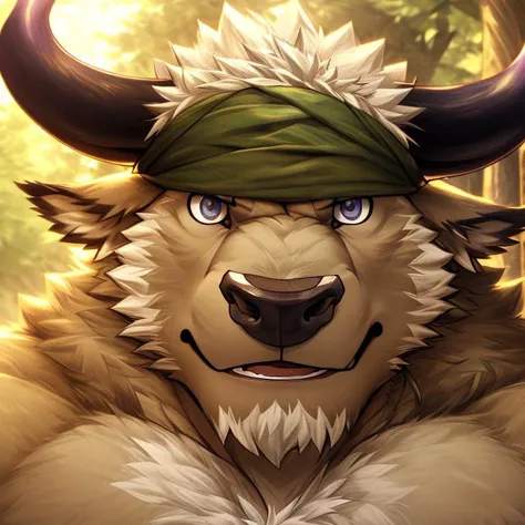 a close up of a furry animal with a green hat on