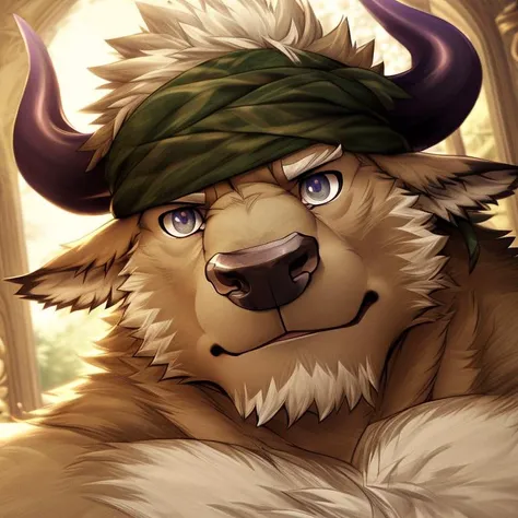 a close up of a furry animal with a green hat on